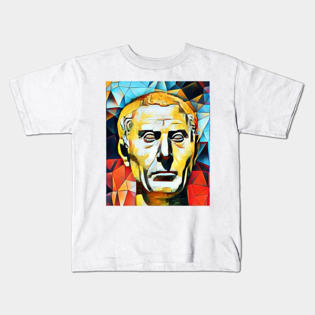 Suetonius Abstract Portrait | Suetonius Artwork 2 Kids T-Shirt by JustLit